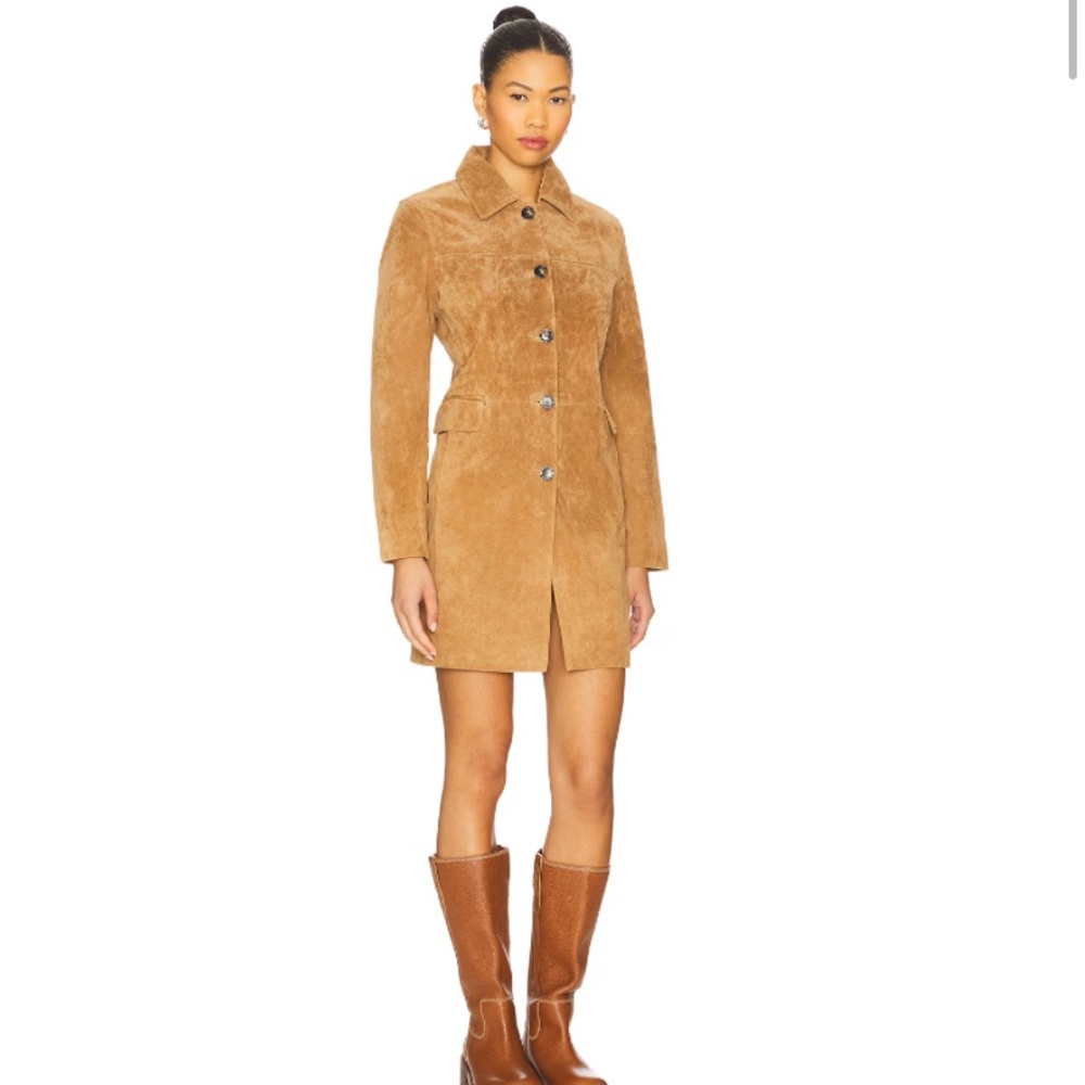 Blank NYC Long Suede Jacket